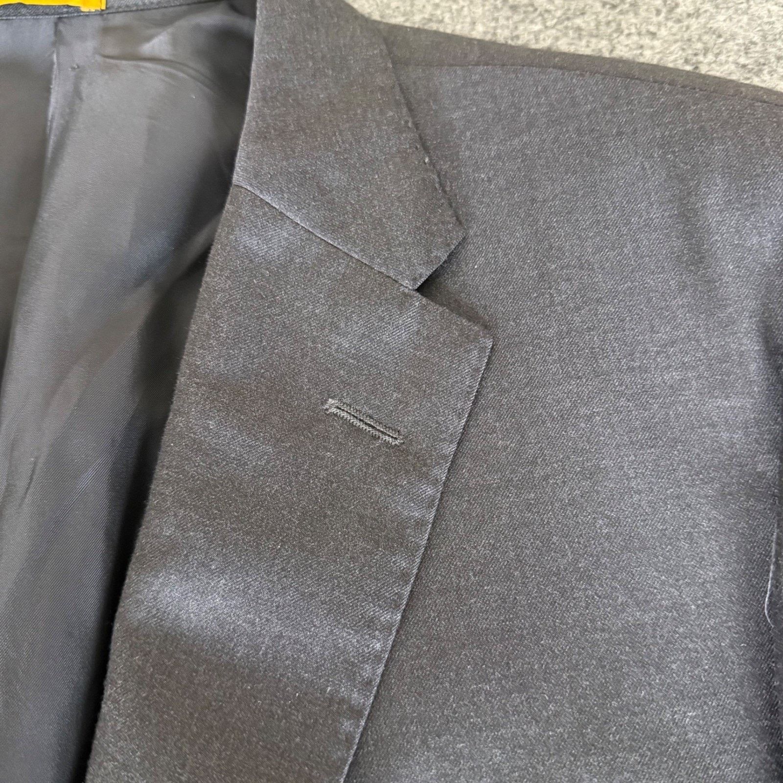 Hickey Freeman Hickey Freeman Loro Piana Tasmanian Super 150s Mens 46R Gray Size 46R - 17 Thumbnail