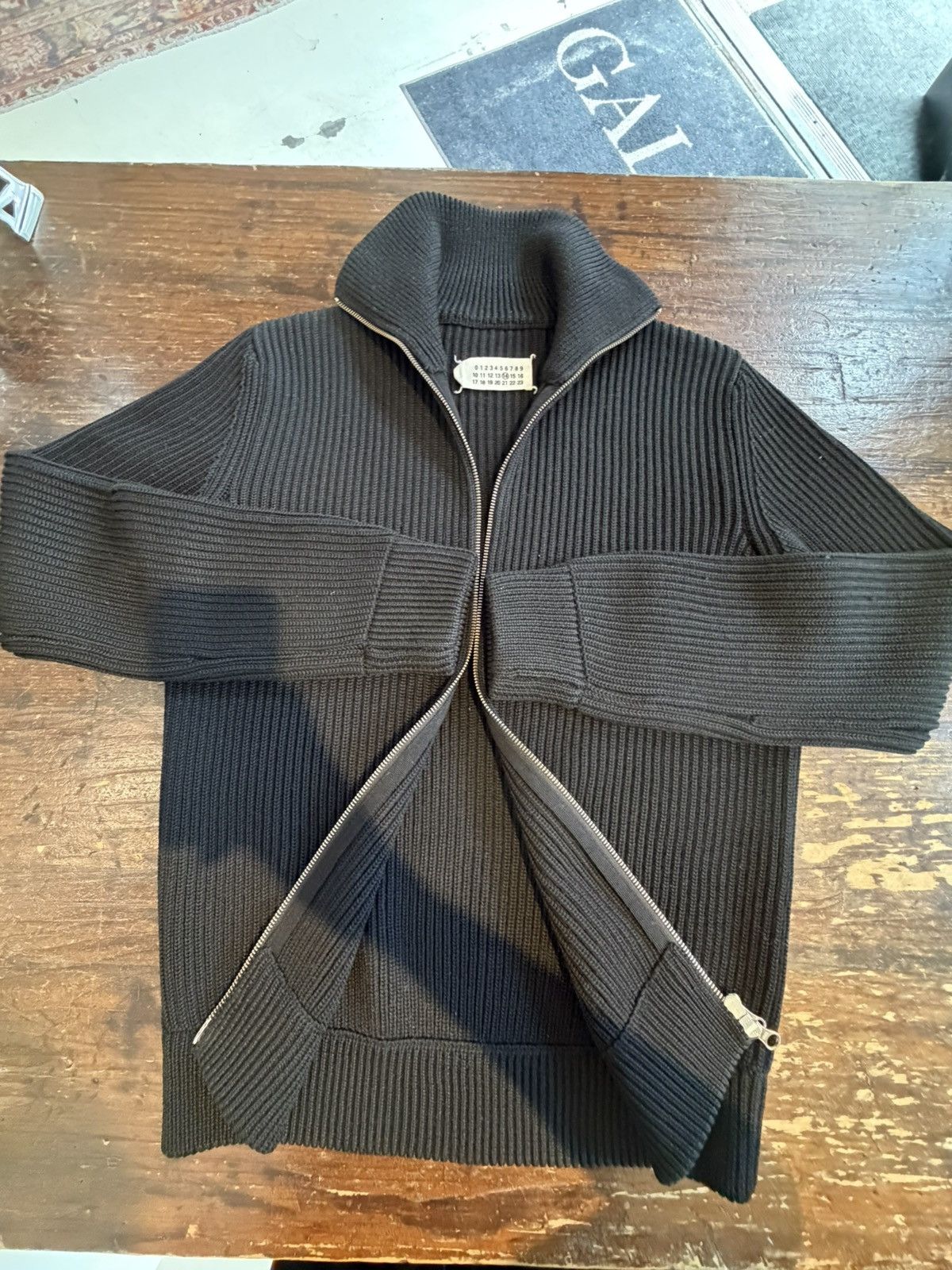 Maison Margiela ✨ Maison Margiela- Iconic Ribbed Knit Driver’s Jacket ✨ Size US S / EU 44-46 / 1 - 6 Thumbnail