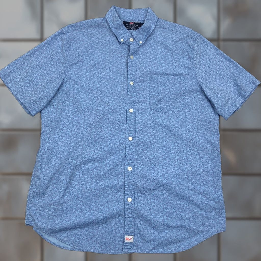 Vineyard Vines Vineyard Vines Shirt Men Large Slim Fit Murray Short Sleeve Button Up Boat Print Size US L / EU 52-54 / 3 - 1 Thumbnail