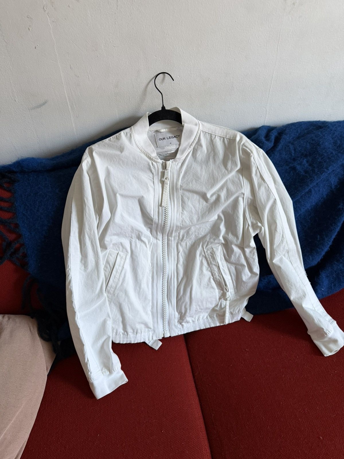 Our Legacy Our Legacy SS16 Cotton Bomber Jacket (White) Size US S / EU 44-46 / 1 - 5 Thumbnail