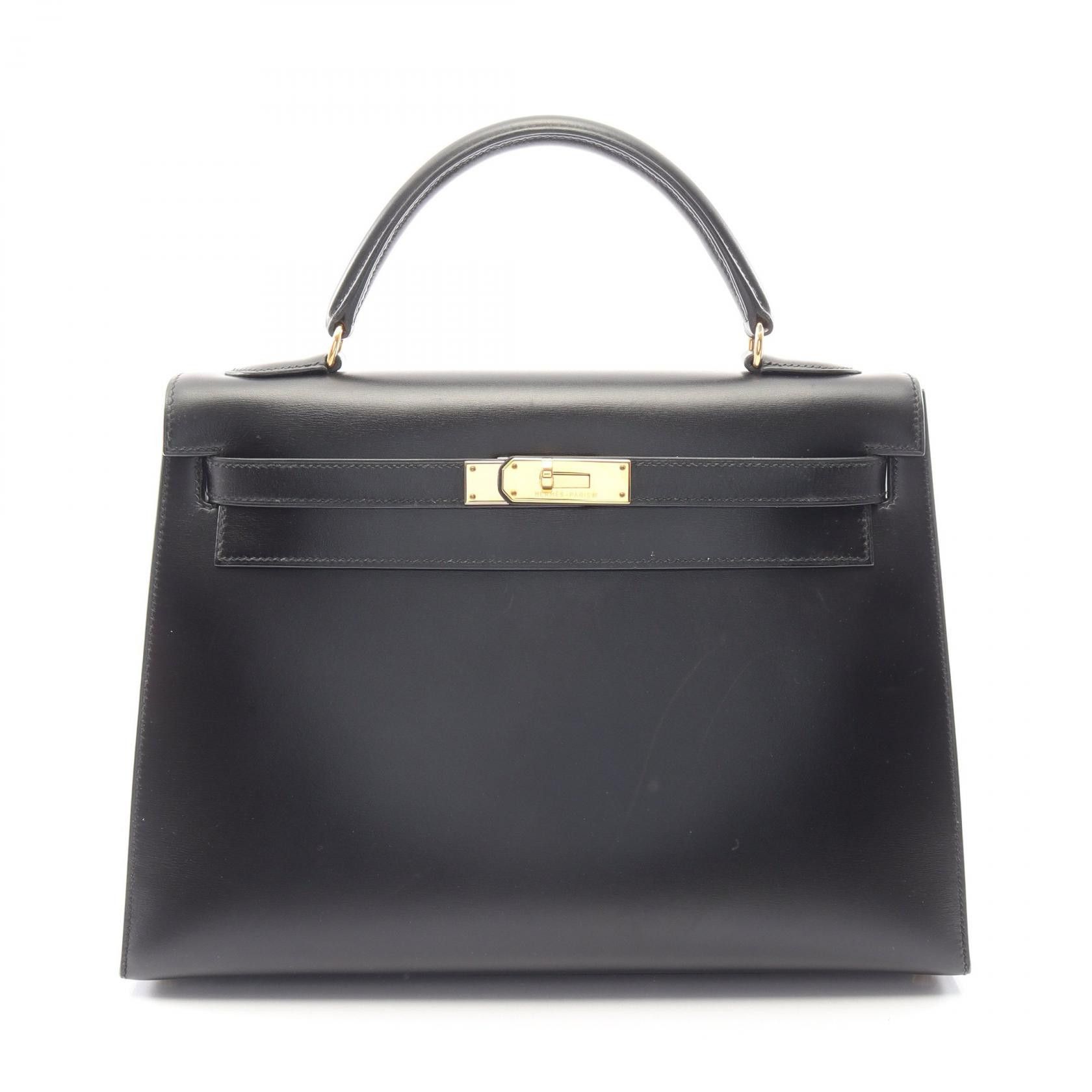 Hermes Hermes Hermes Kelly32 Box Calf Leather Handbag Y DUTY FREE for USA Size ONE SIZE - 1 Thumbnail