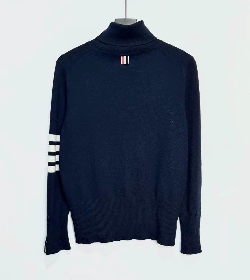Thom Browne Thom Browne 100% Cashmere Navy Turtleneck Sweater Size US S / EU 44-46 / 1 - 2 Thumbnail