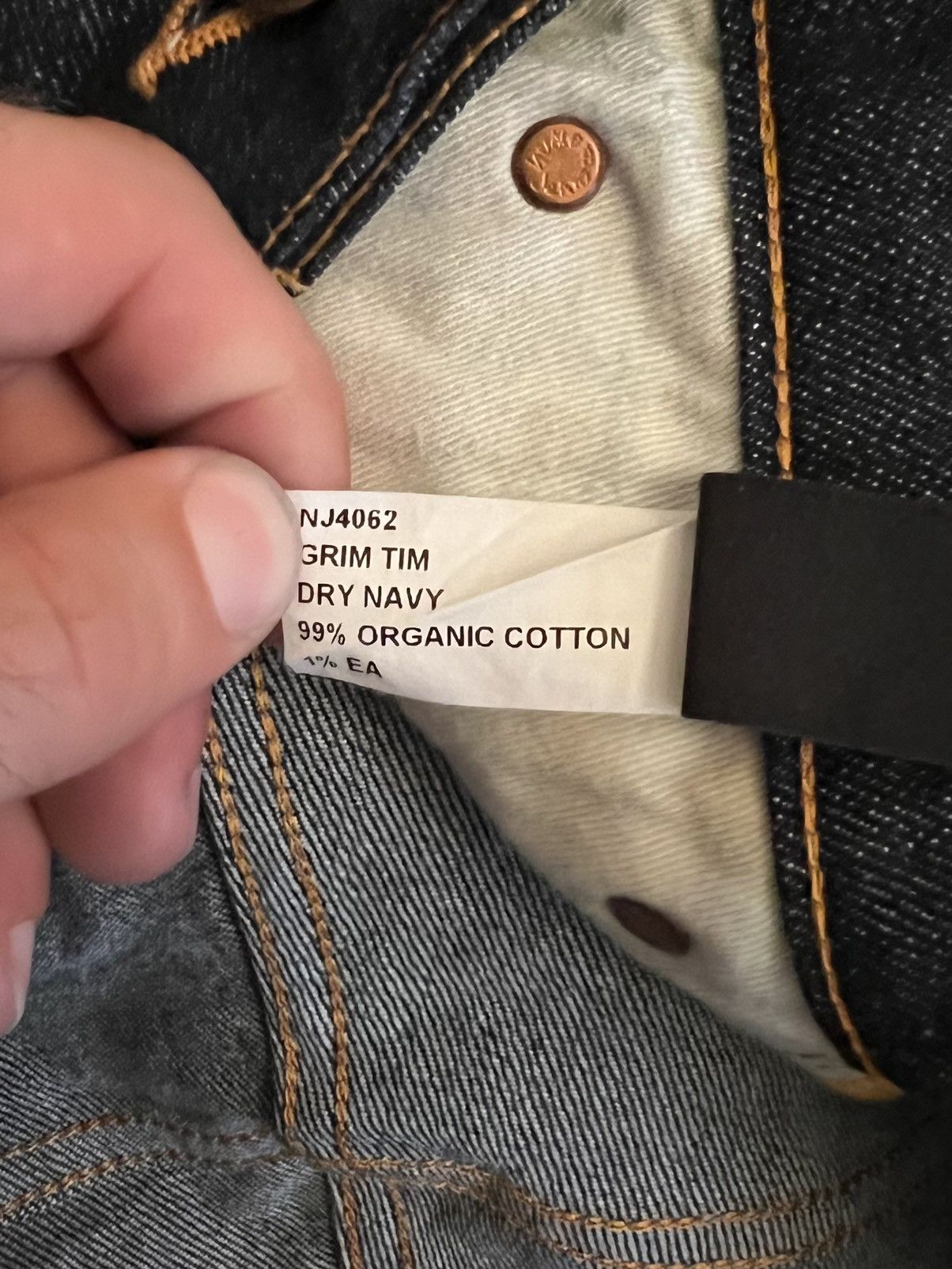 Nudie Jeans NJ4062 Nudie Grim Tim Jeans in Dry Navy Size US 34 / EU 50 - 7 Thumbnail