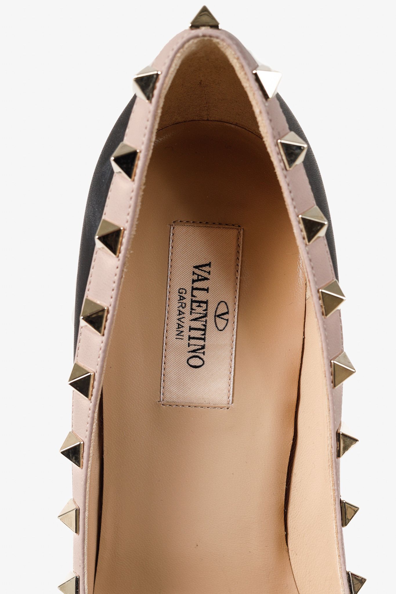 Valentino Valentino Garavani Rockstud 100mm Black Poudre Pink Pumps Size US 8 / IT 38 - 9 Thumbnail