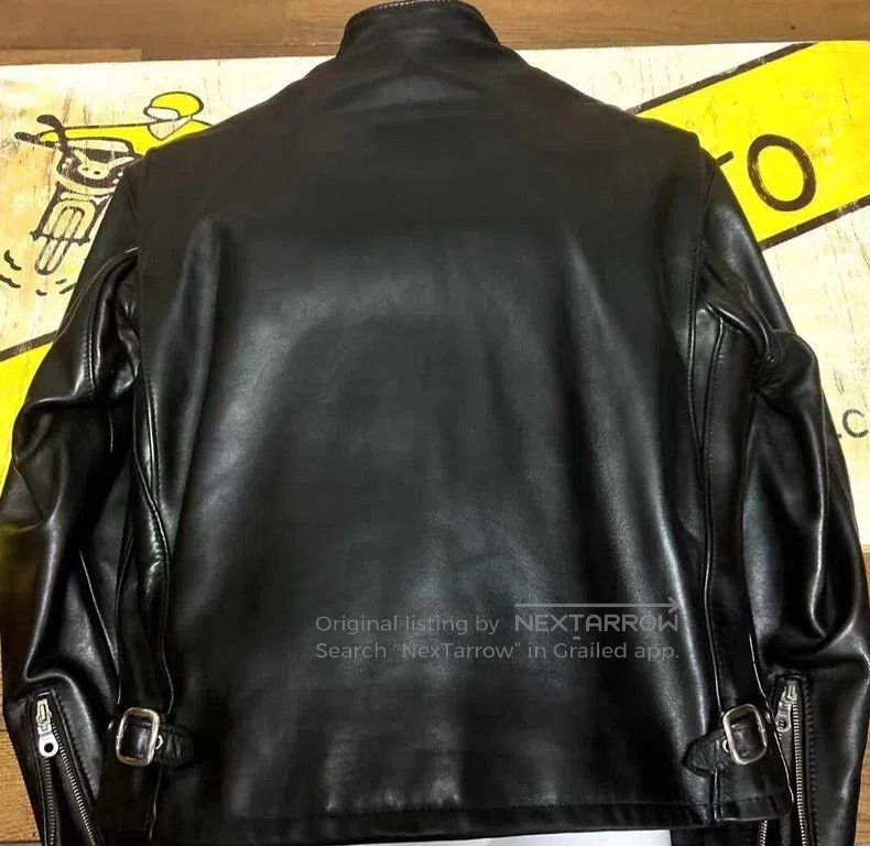 Other Straight stand-up collar leather jacket Size US S / EU 44-46 / 1 - 2 Thumbnail