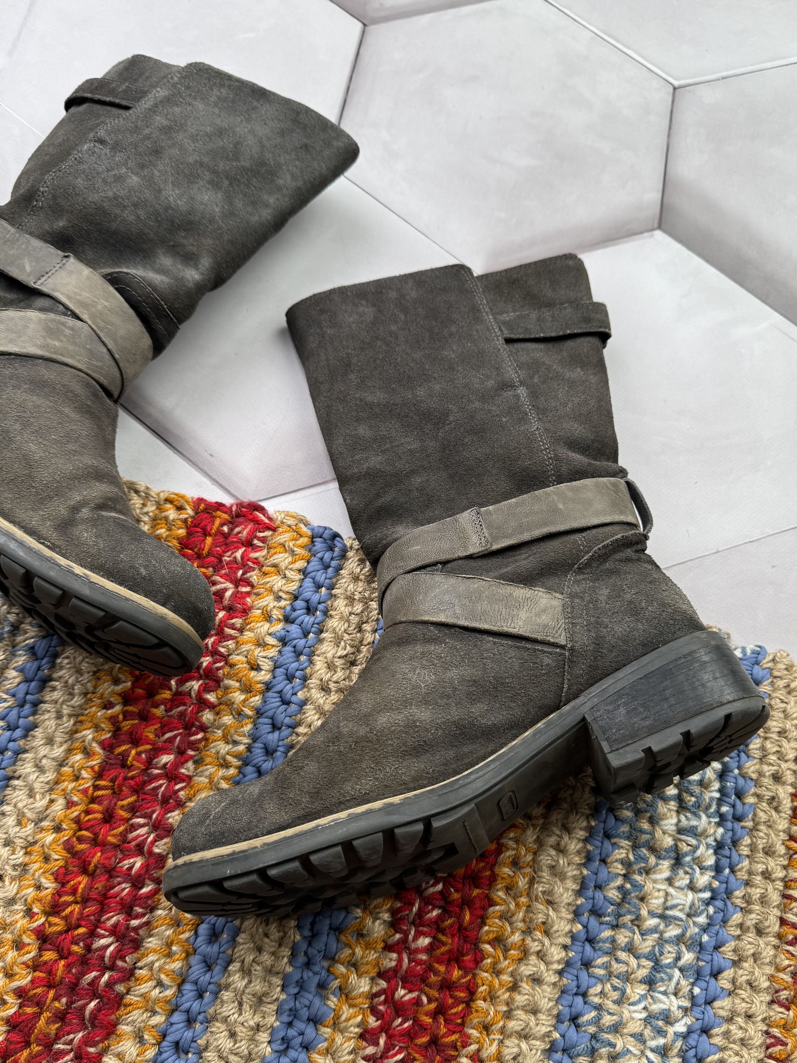 Japanese Brand Vintage Suede Boots With Straps (E4) Size US 7.5 / IT 37.5 - 6 Thumbnail
