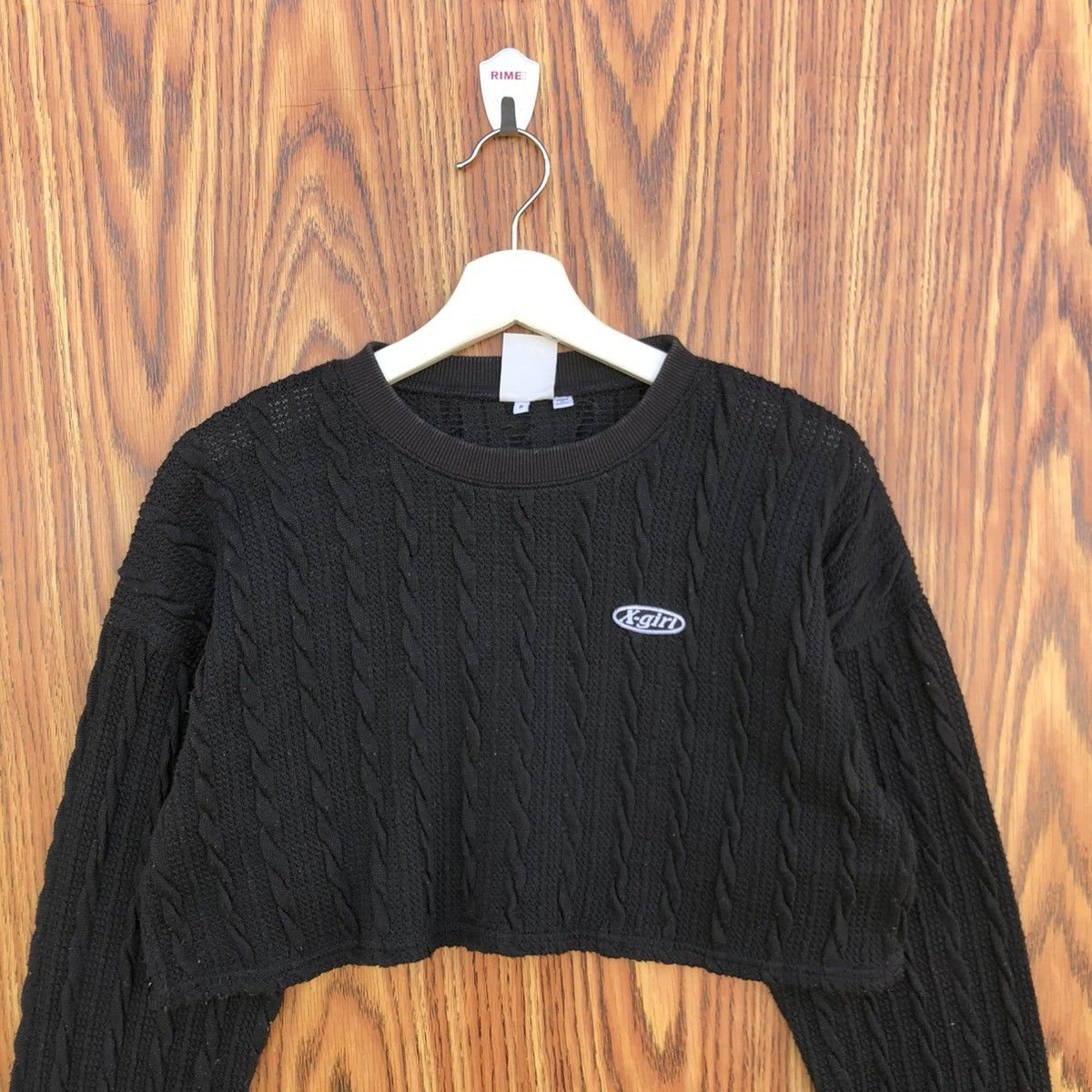 X-Girl Vintage X-girl black cropped cable-knit Size S / US 4 / IT 40 - 3 Thumbnail