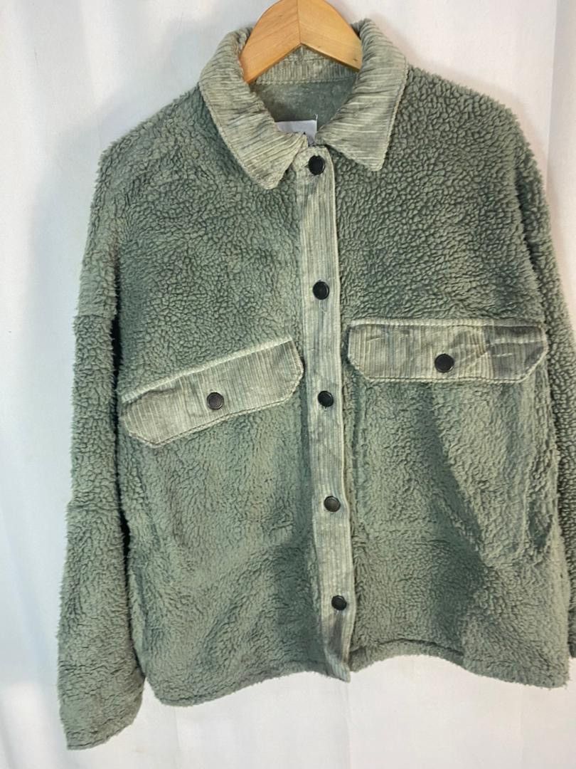 Zara Best price 🔥Fleece button up jacket by Zara Size L / US 10 / IT 46 - 2 Thumbnail
