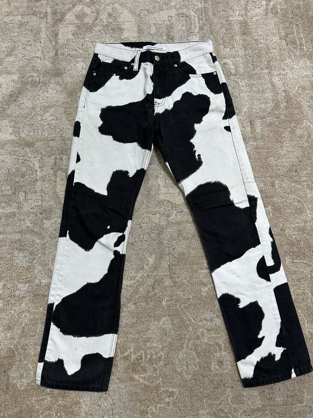 Calvin Klein Cow Print Denim Jeans