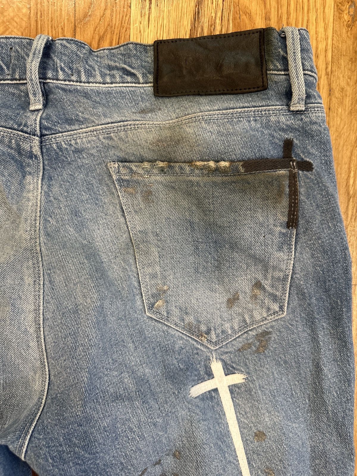 Rta RTA Silver Splatter Blue Denim Jeans Size 31 Size US 31 - 5 Thumbnail