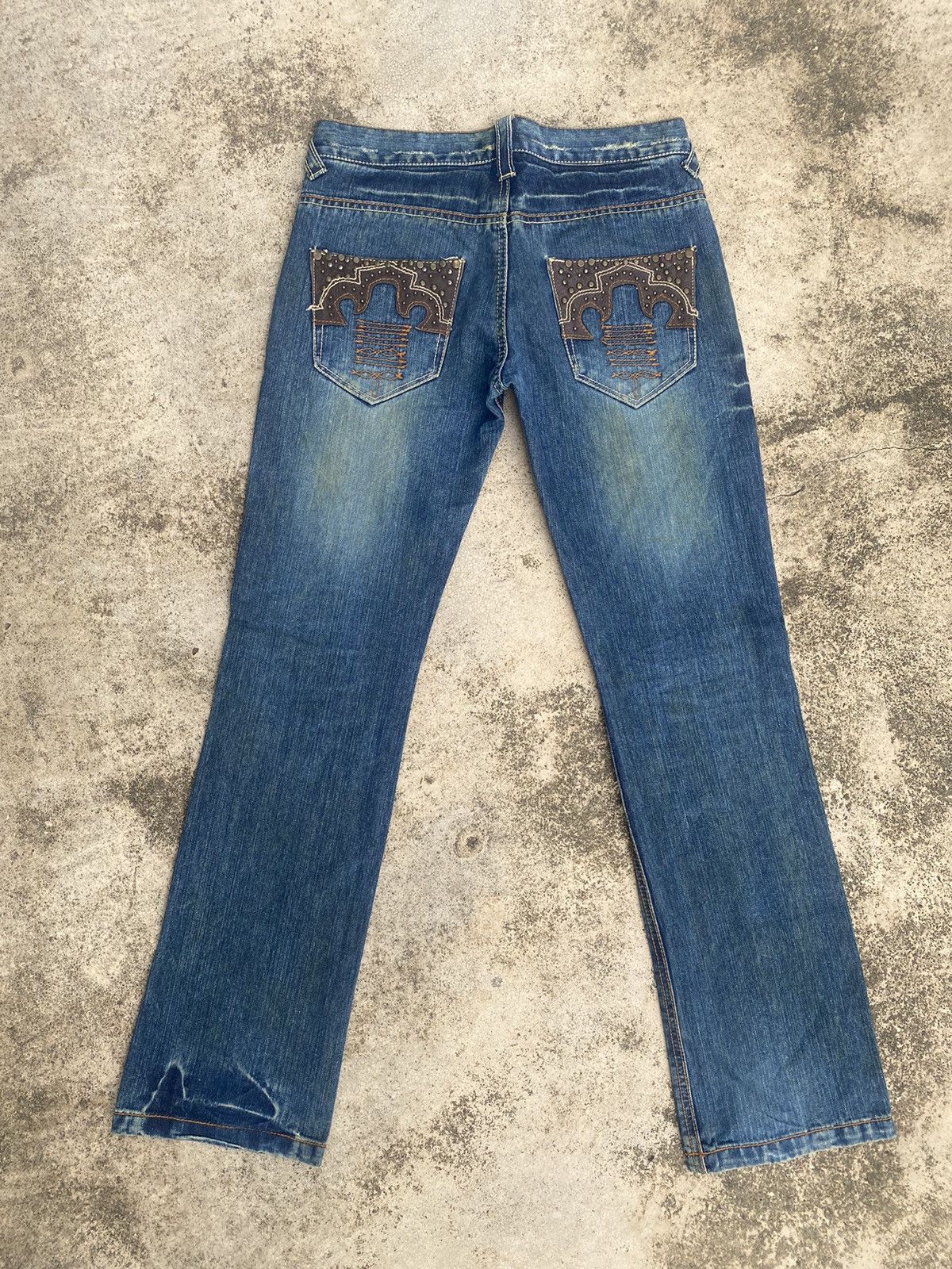 If Six Was Nine × Japanese Brand Flare Jeans Icom Distressed Pierced Size US 32 / EU 48 - 16 Thumbnail