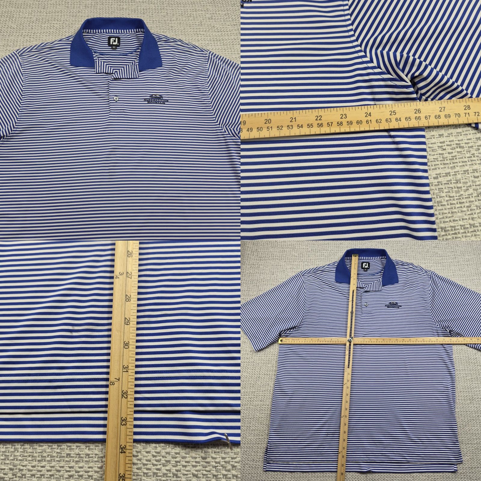 Footjoy FootJoy Polo Shirt Mens XL Striped Performance Short Sleeve Polo Golf Shirt Mens 2XL Multicolor Logo Pattern Size US XL / EU 56 / 4 - 8 Thumbnail