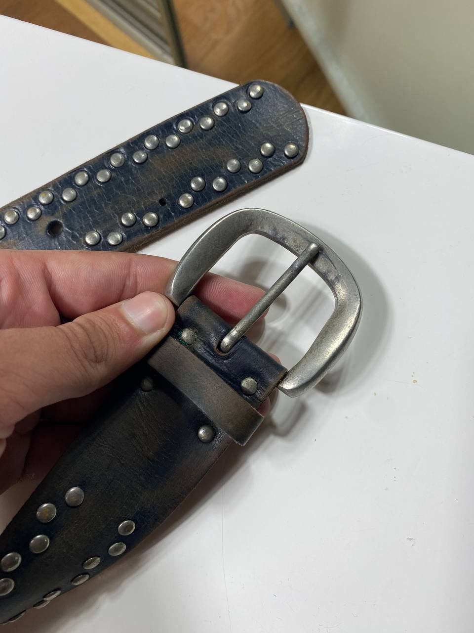 Vintage Vintage leather rhinestones belts BB Simon style punk y2k Size ONE SIZE - 6 Thumbnail