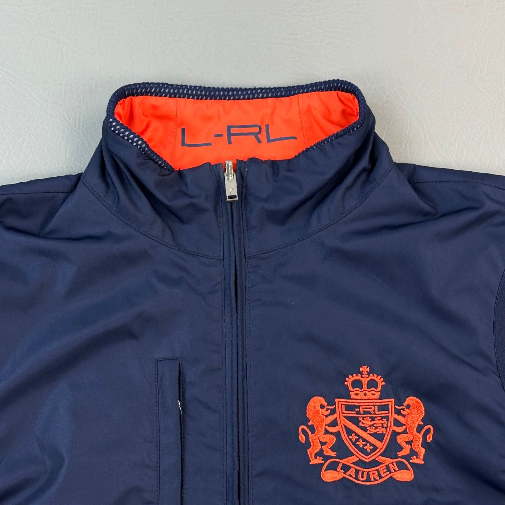 Ralph Lauren Ralph Lauren L-RL Vest Women's M Blue Orange Reversible Embroidered Crest Vest Size M / US 6-8 / IT 42-44 - 2 Thumbnail