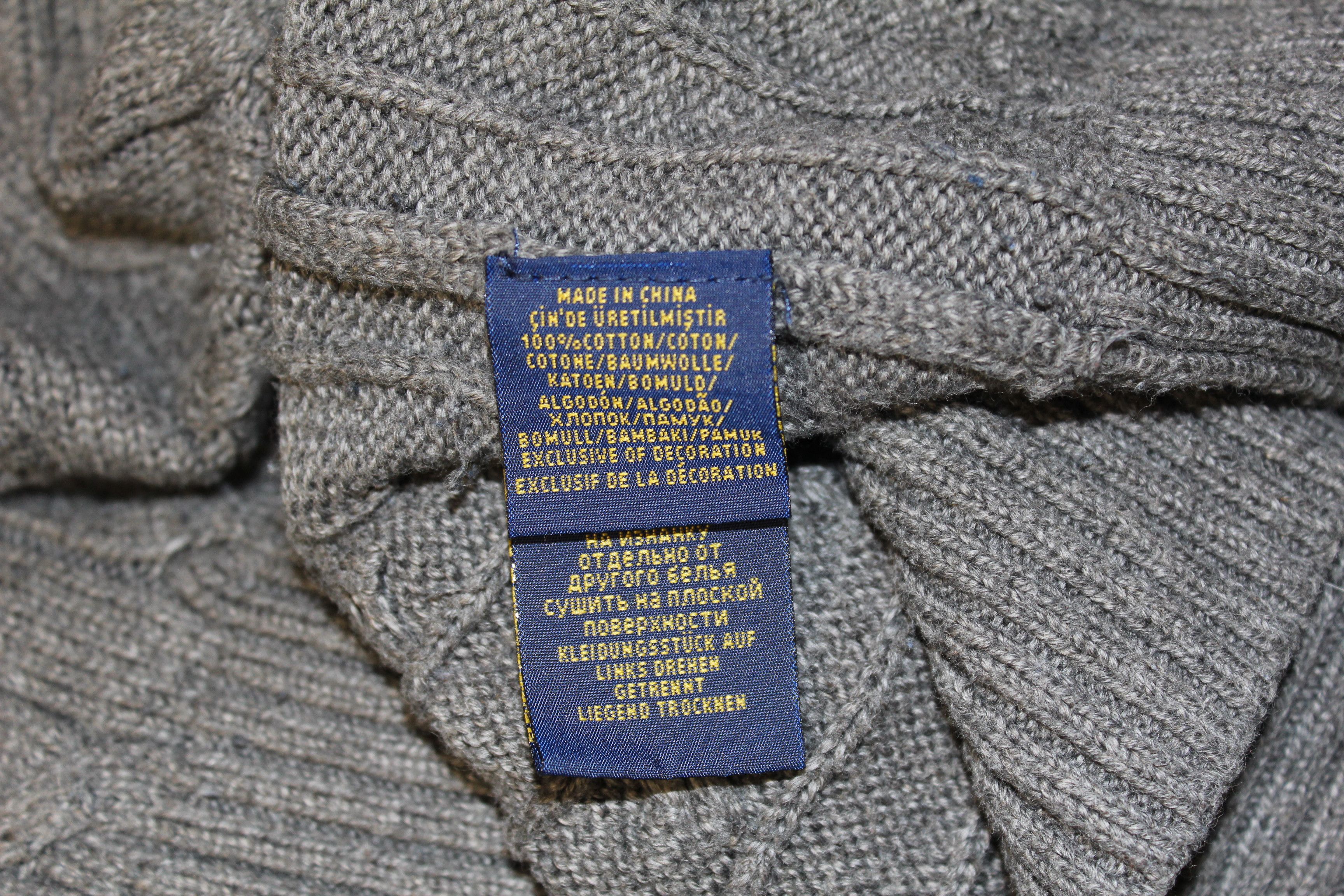 Polo Ralph Lauren Men's RALPH LAUREN Grey Knitted Jumper Size 2XL Size US XXL / EU 58 / 5 - 8 Thumbnail