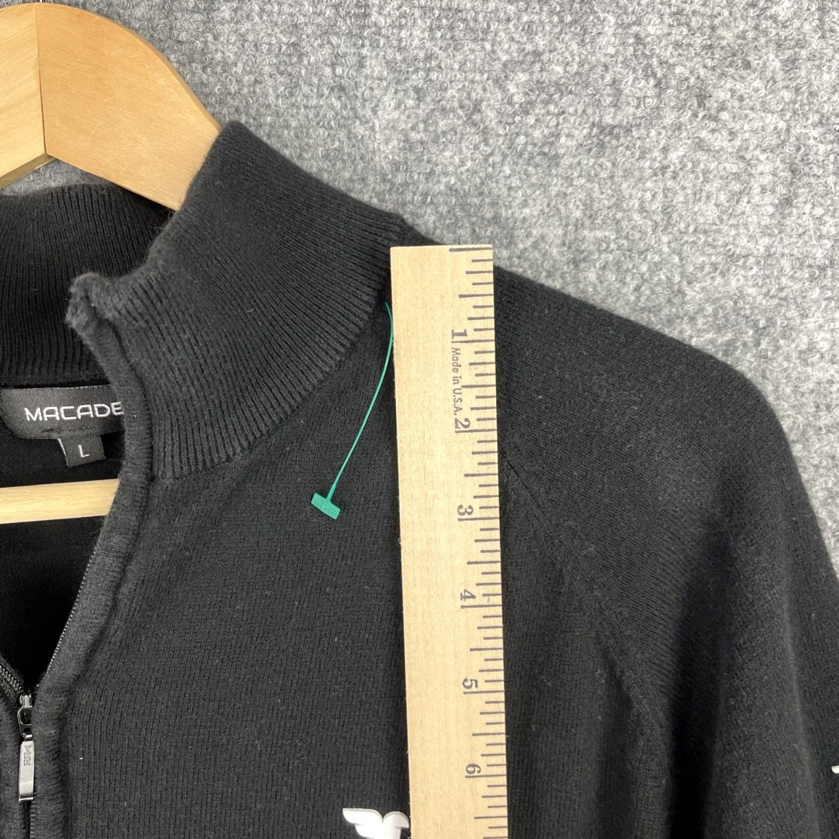 Vintage Macade Golf Sweater Mens Large Black 1/4 Zip Up Performance Pullover Golfing Sweater Size US L / EU 52-54 / 3 - 4 Thumbnail