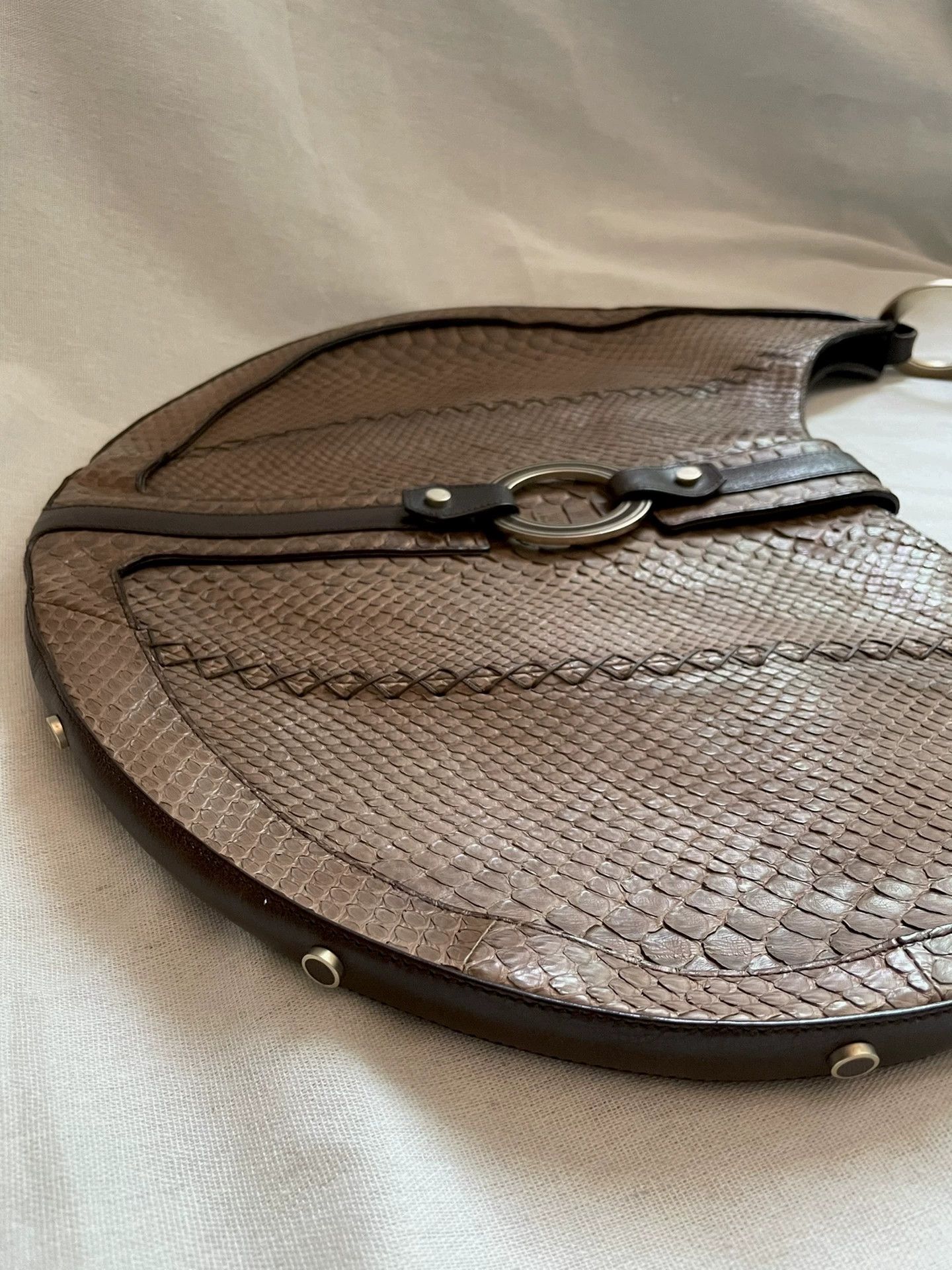 Alexander McQueen Alexander McQueen 10ss Snake Skin Crescent Bag Size ONE SIZE - 4 Thumbnail