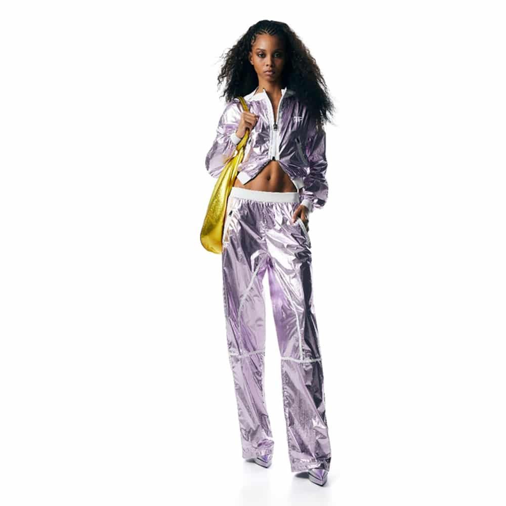 Tom Ford o1loc1c0924 PAW518 Laminated Nylon Track Pant in Purple Size 25" / US 0 / IT 36 - 2 Thumbnail
