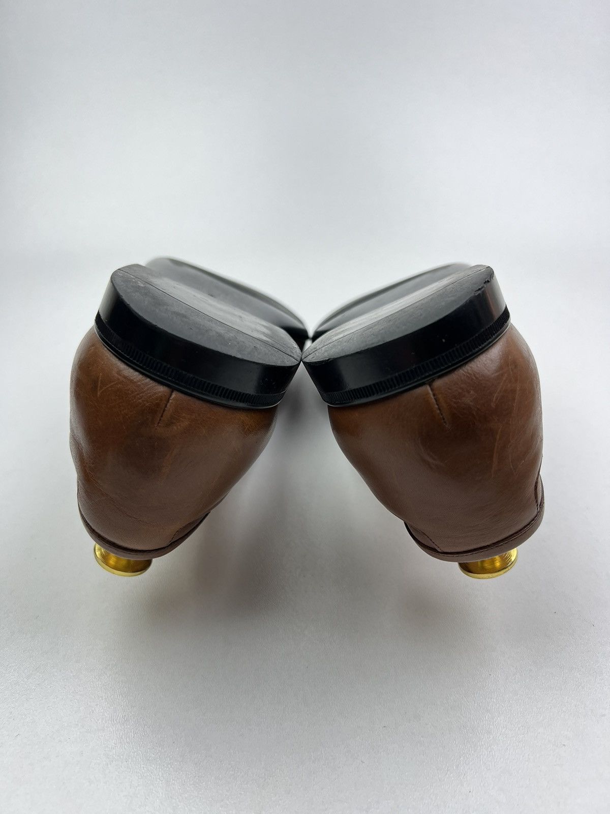 Gucci GUCCI Loafers Leather Shoes Slip Ons Web Stripe Brown Men’s Size US 7.5 / EU 40-41 - 14 Thumbnail