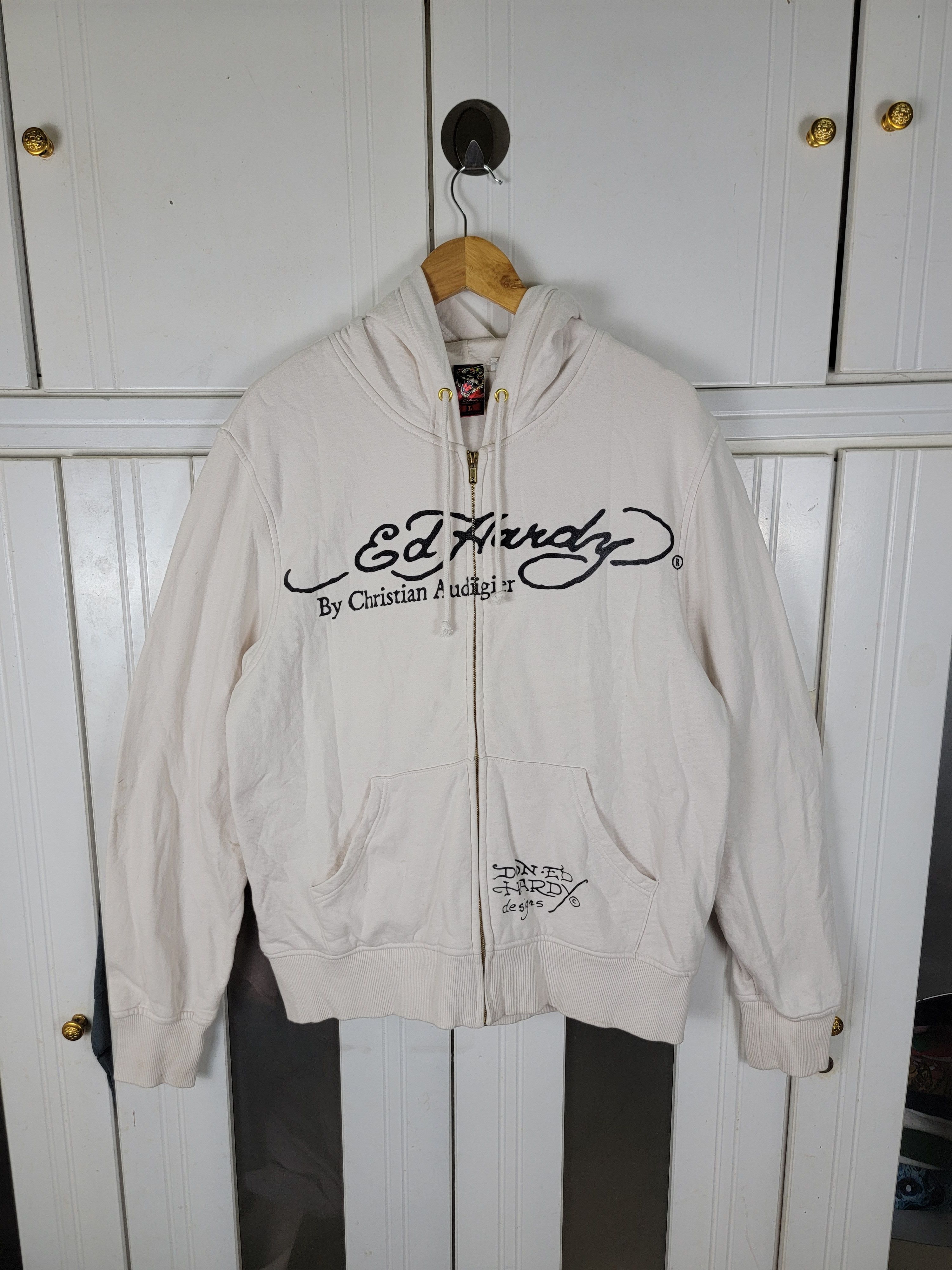 Christian Audigier × Ed Hardy × Vintage Vintage EdHardy Zipper Hoodie Size US L / EU 52-54 / 3 - 2 Thumbnail