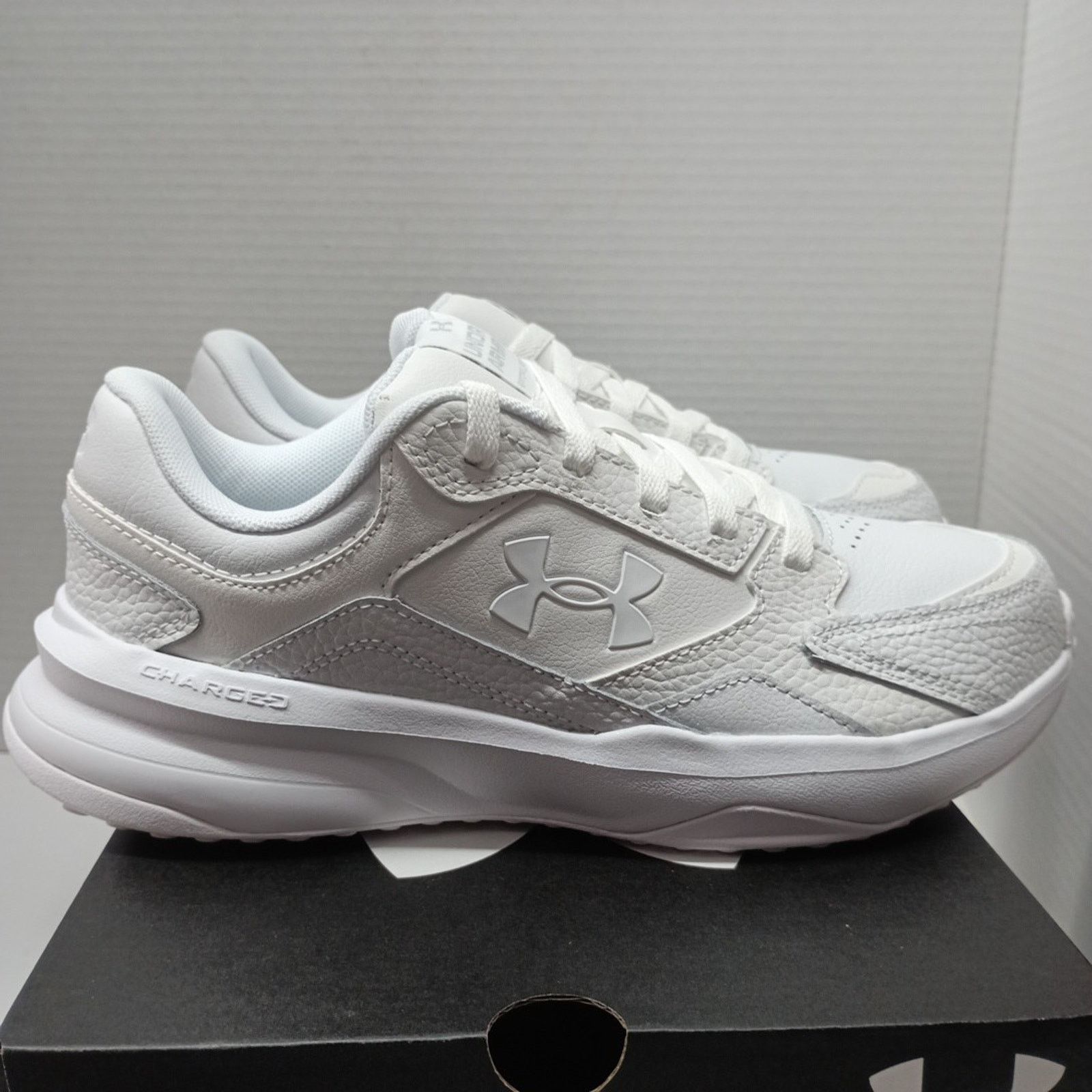 Under Armour Under Armour UA Edge Leather Women's Size 9 White Leather Size US 9 / IT 39 - 1 Thumbnail