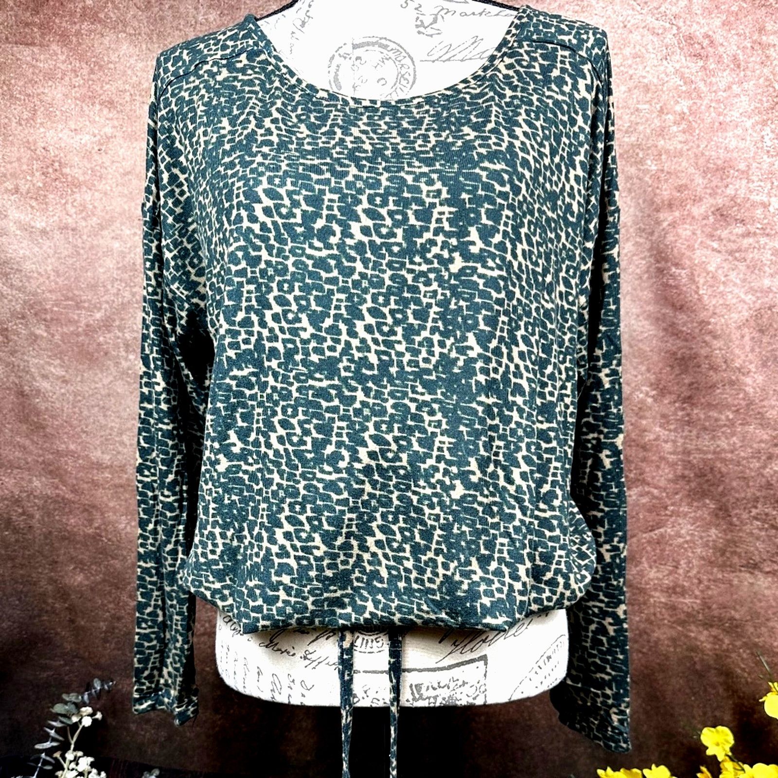 Other Retreat Rhonda Shear Drawstring Hem Tunic Animal Print L Size L / US 10 / IT 46 - 2 Thumbnail