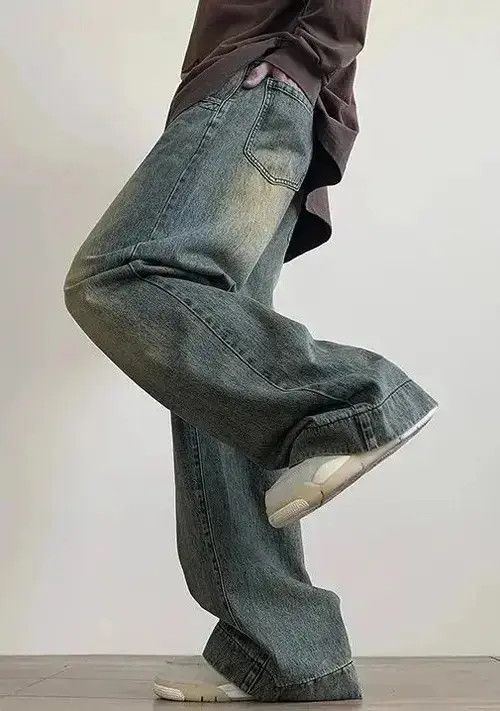Japanese Brand VIBE Fashion Oversize Distressed Retro Blue Jeans Size US 31 - 2 Thumbnail