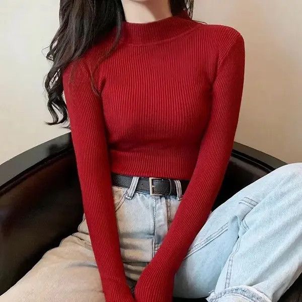 VIBE Women Pullover Turtleneck Sweater Autumn Long Sleeve Size ONE SIZE - 3 Thumbnail