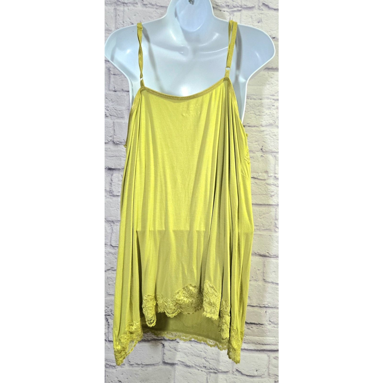 Other Lane Bryant Green Lace Adjustable Strap Tank Top 22/24 Size 3XL / US 20-22 - 3 Thumbnail