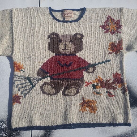Woolrich Woolen Mills Vtg Woolrich Fall Teddy Bear Crewneck Wool Sweater Autumn Size S / US 4 / IT 40 - 4 Thumbnail