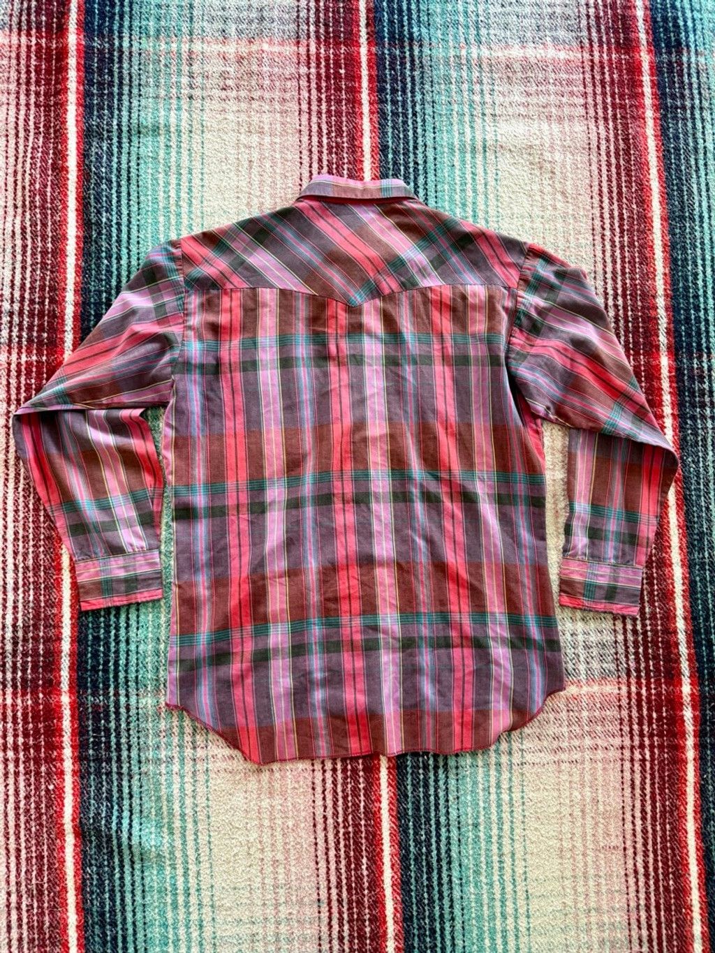 Rustler 60s Rustler Magenta Plaid Pearl Snap Western Shirt Medium Size US M / EU 48-50 / 2 - 4 Thumbnail