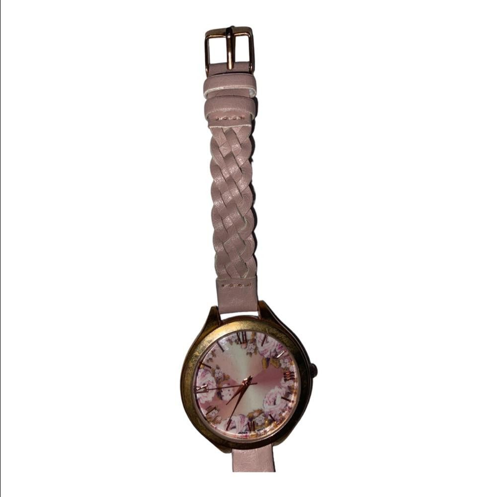 Designer Faux Leather Braided Floral Watch Size ONE SIZE - 2 Thumbnail