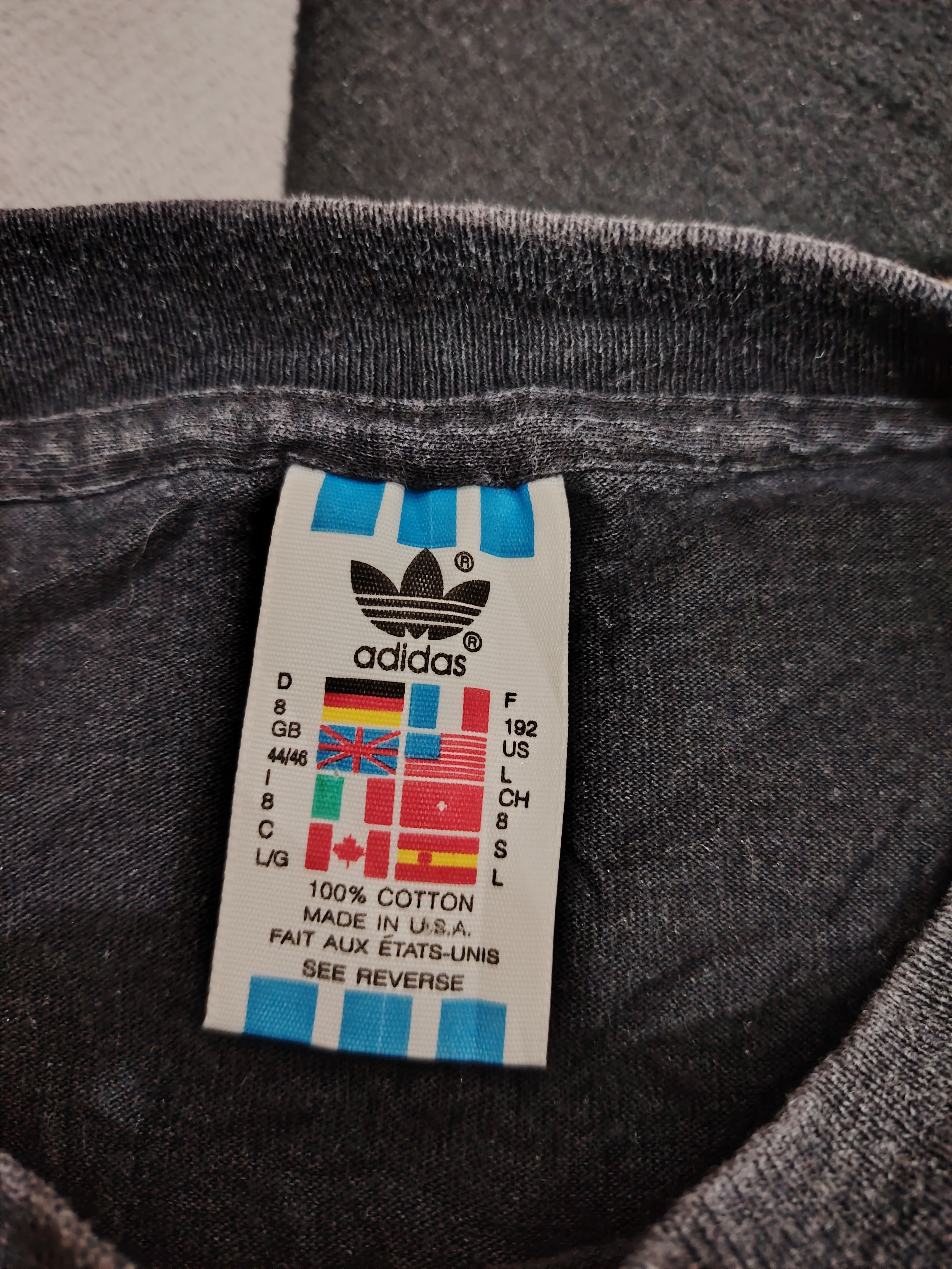 Adidas × Vintage Vtg 90s ADIDAS USA Trefoil Biglogo Double Print Longsleeves Size US L / EU 52-54 / 3 - 5 Thumbnail