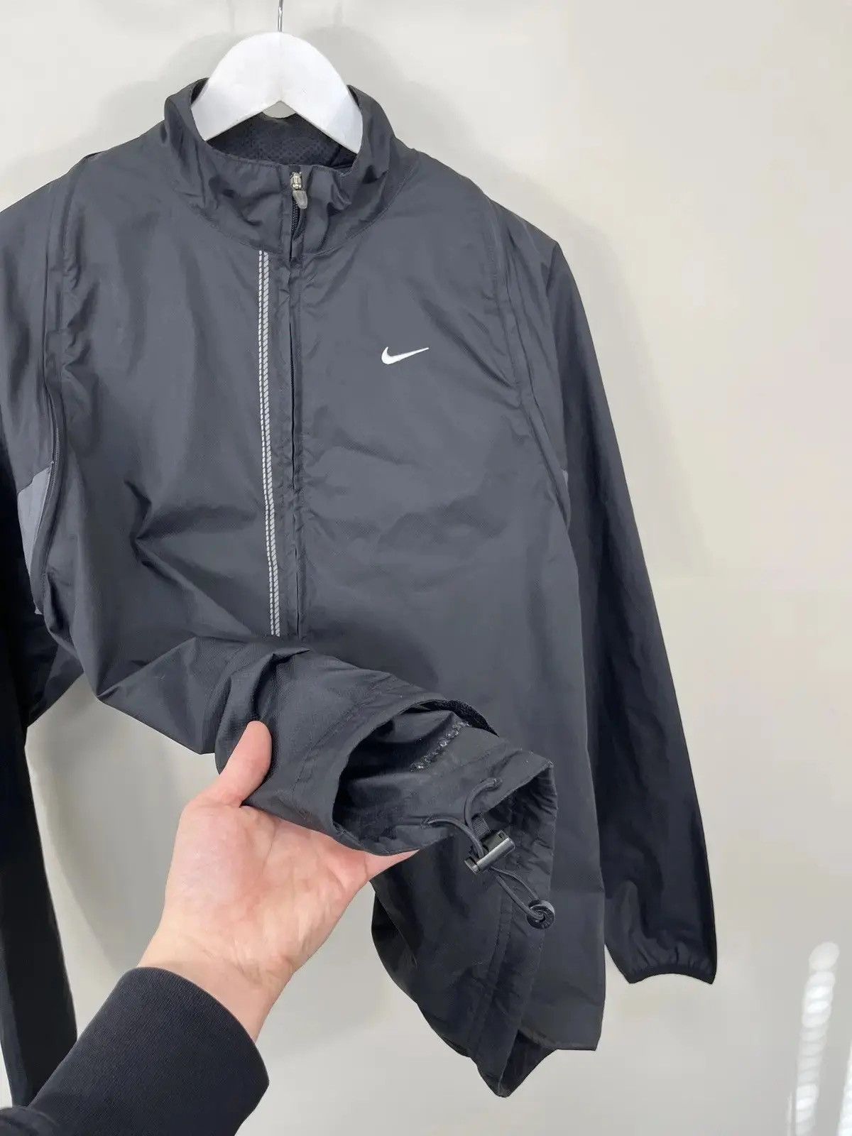 Nike Vintage Nike Y2K Transformer 2 in 1 Drill Black Track Jacket Size US L / EU 52-54 / 3 - 5 Thumbnail