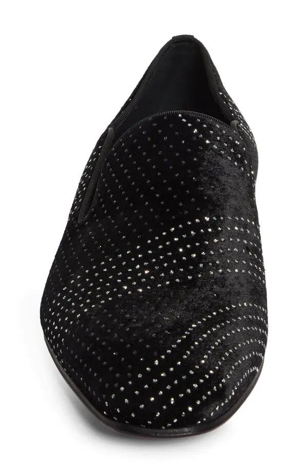 Christian Louboutin os11x1024 Dandy Chick Crystal & Velvet Smoking Shoes Black Size US 9.5 / EU 42-43 - 2 Thumbnail
