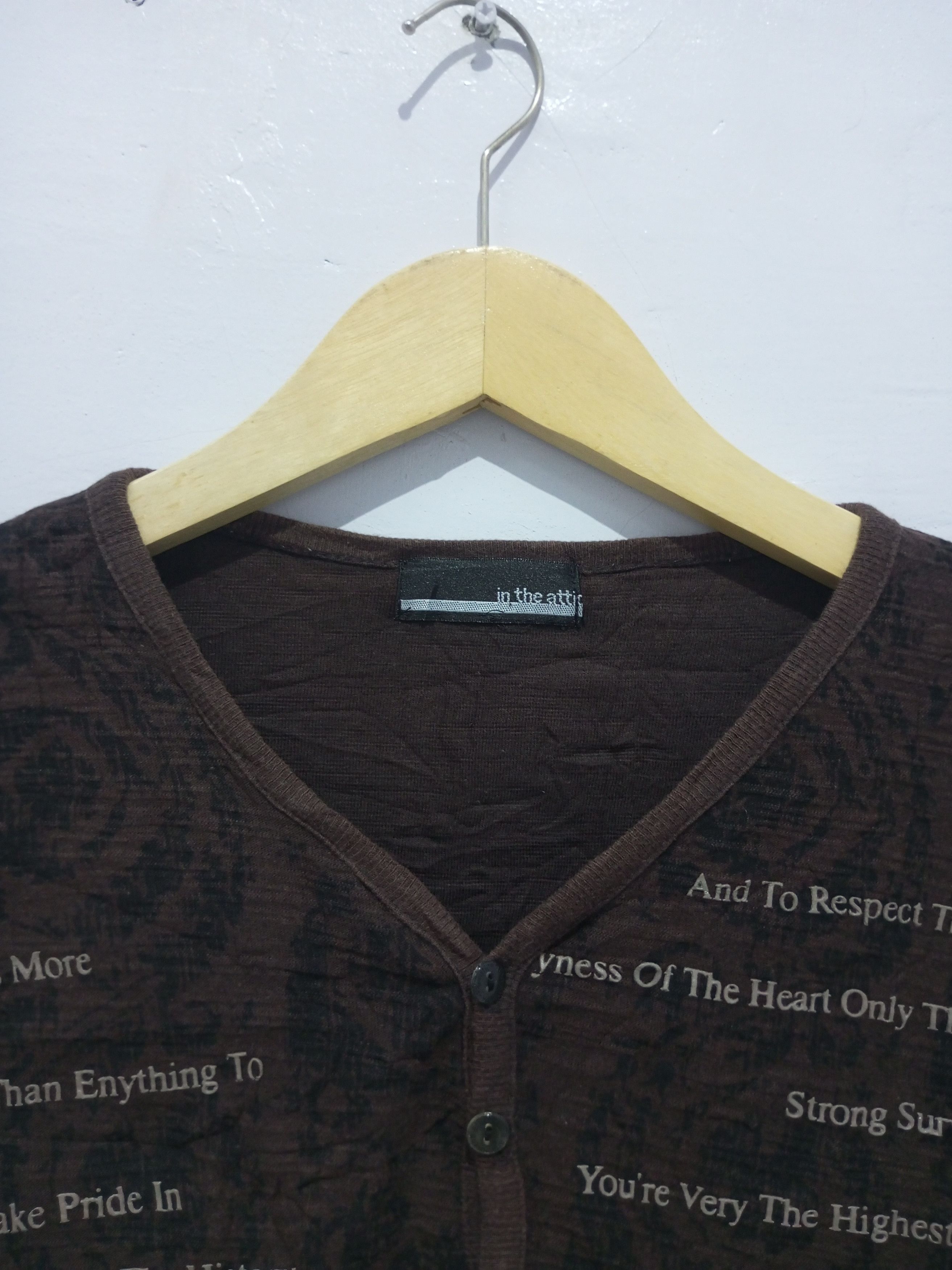 In The Attic In the attic half button poem full print long sleeve tee Size US M / EU 48-50 / 2 - 9 Thumbnail