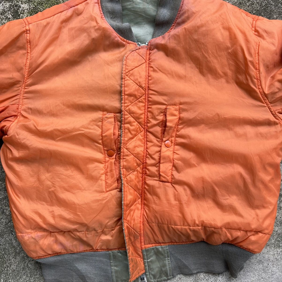 Vintage “VINTAGE” TRASHED MAN INTERMEDIATE MA-1 BOMBER JACKET Size US L / EU 52-54 / 3 - 14 Thumbnail