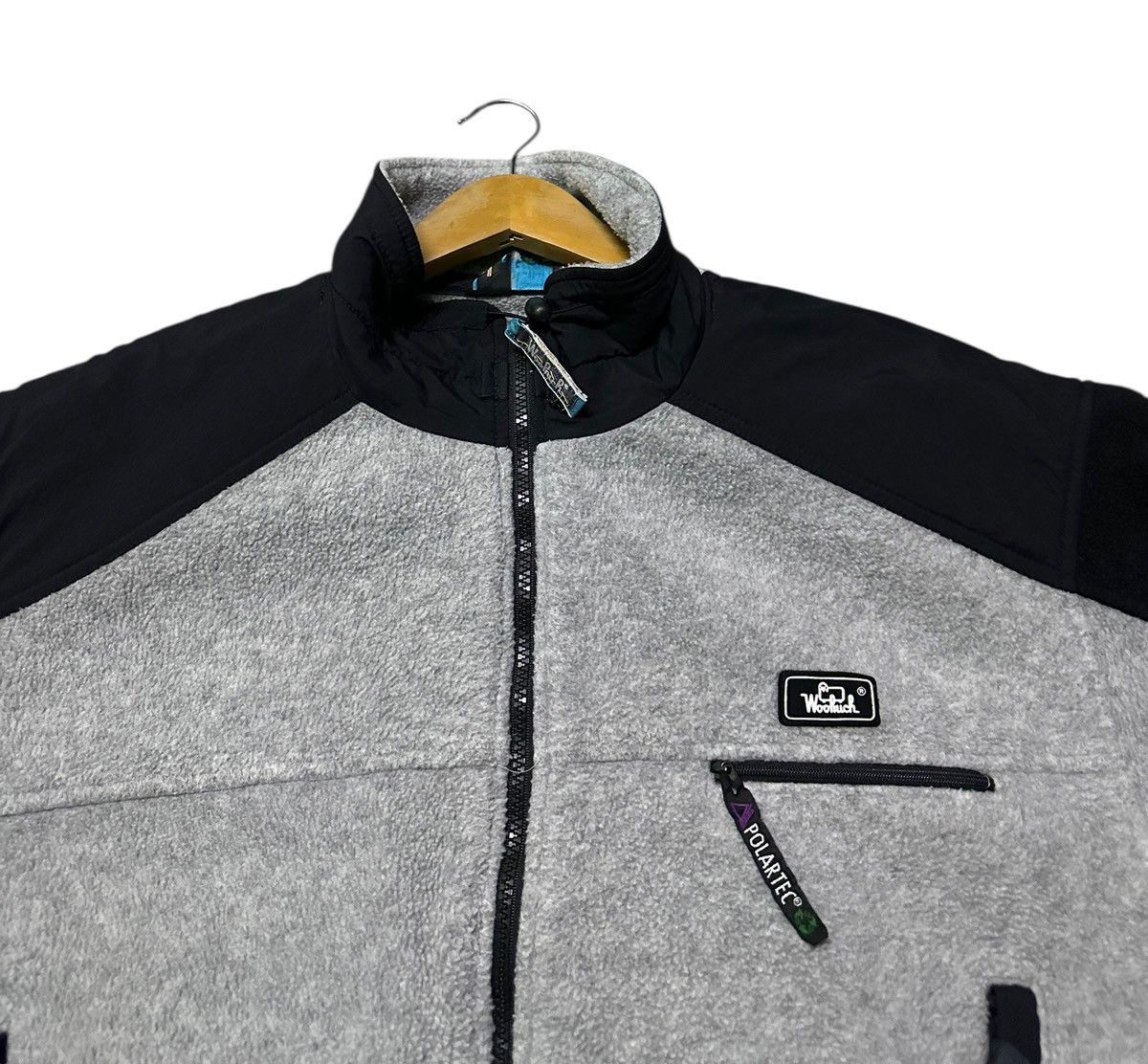 Woolrich Woolen Mills vintage Woolrich Polartec fleece jacket for men in gray Size US L / EU 52-54 / 3 - 3 Thumbnail