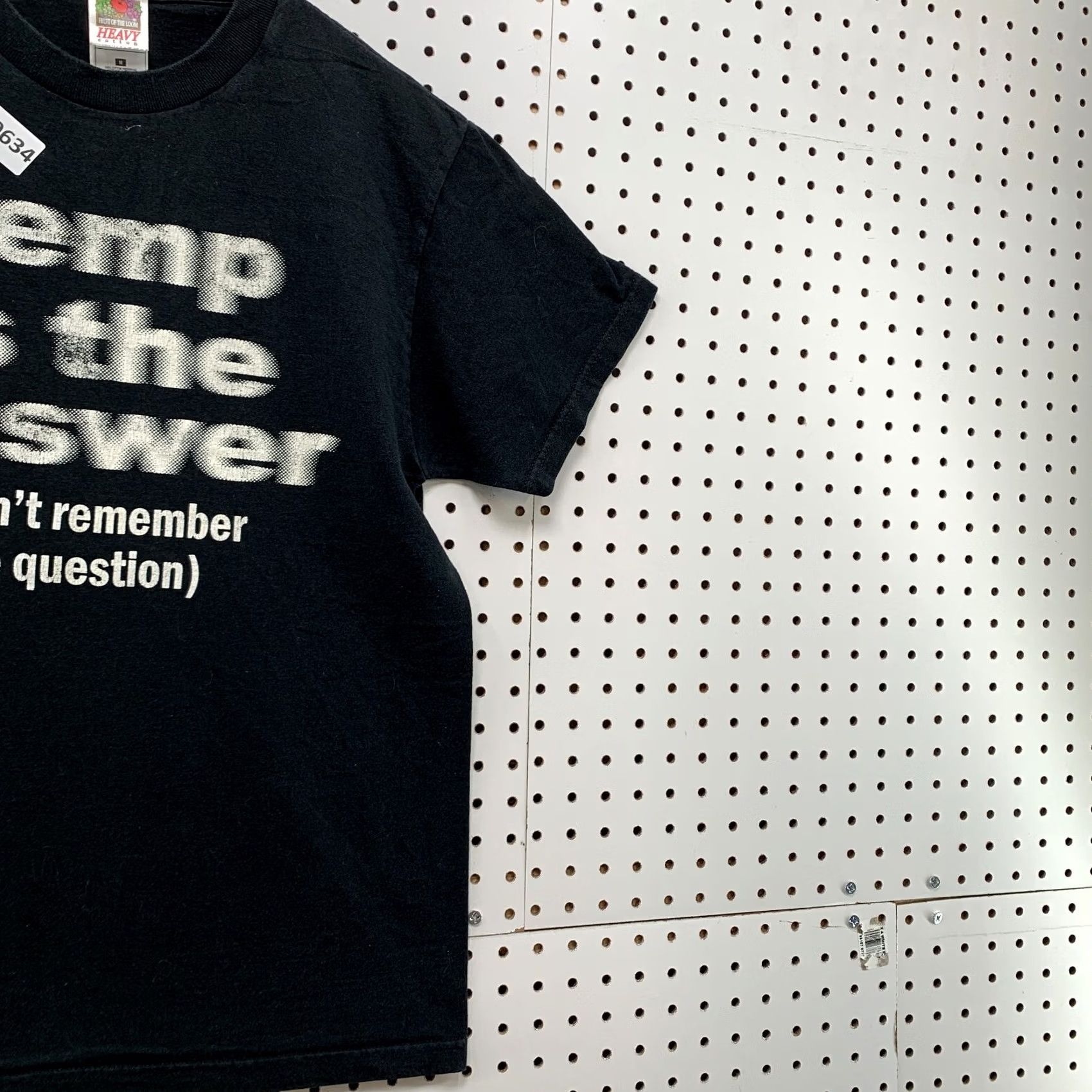 Fruit Of The Loom VINTAGE Fruit of the Loom Shirt Mens Medium Black Funny Marijuana Hemp Quote 19.5x27.5 Size US M / EU 48-50 / 2 - 4 Thumbnail
