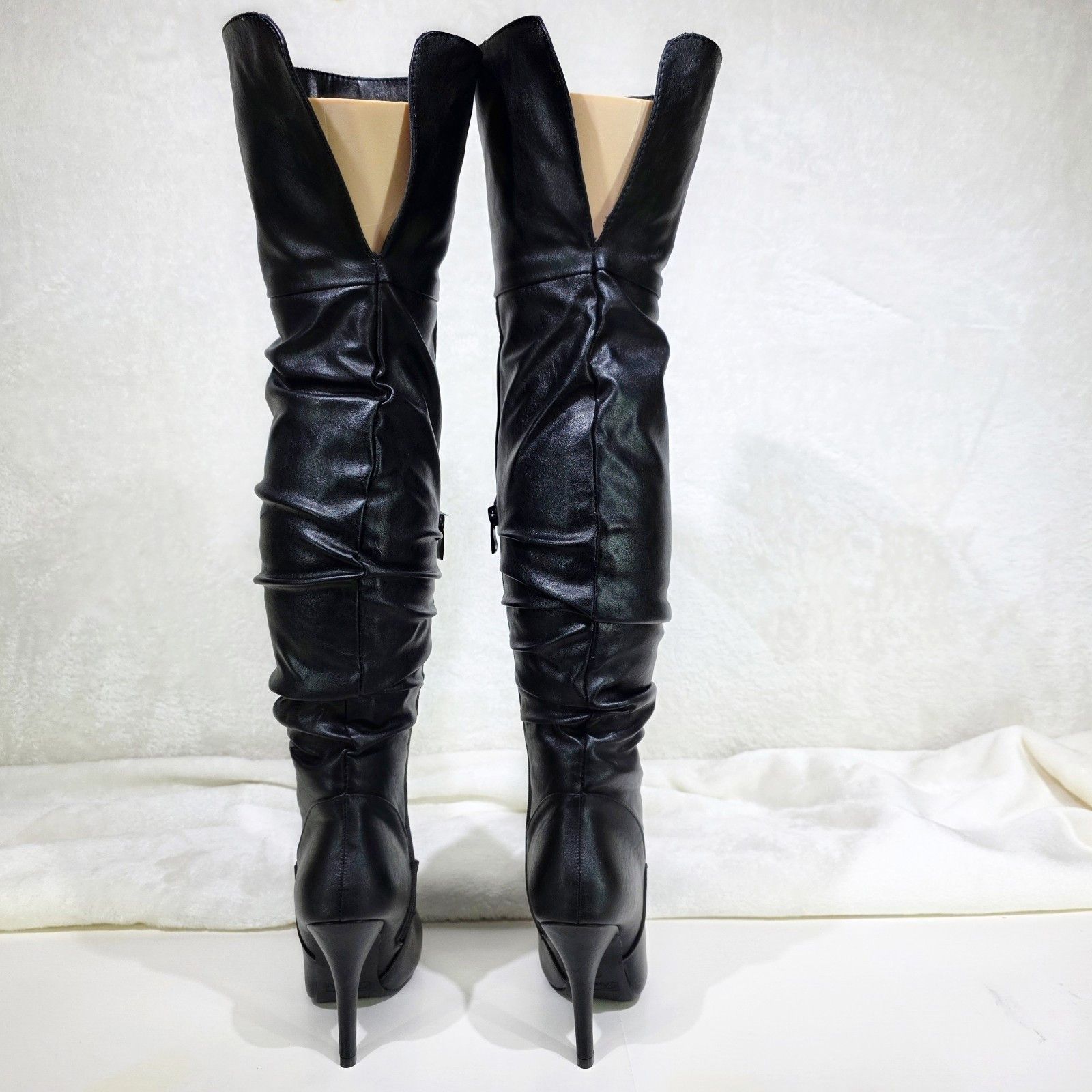 Other Victoria Black Over The Knee Slouch Scrunch Thigh Boots High Size US 10 / IT 40 - 5 Thumbnail