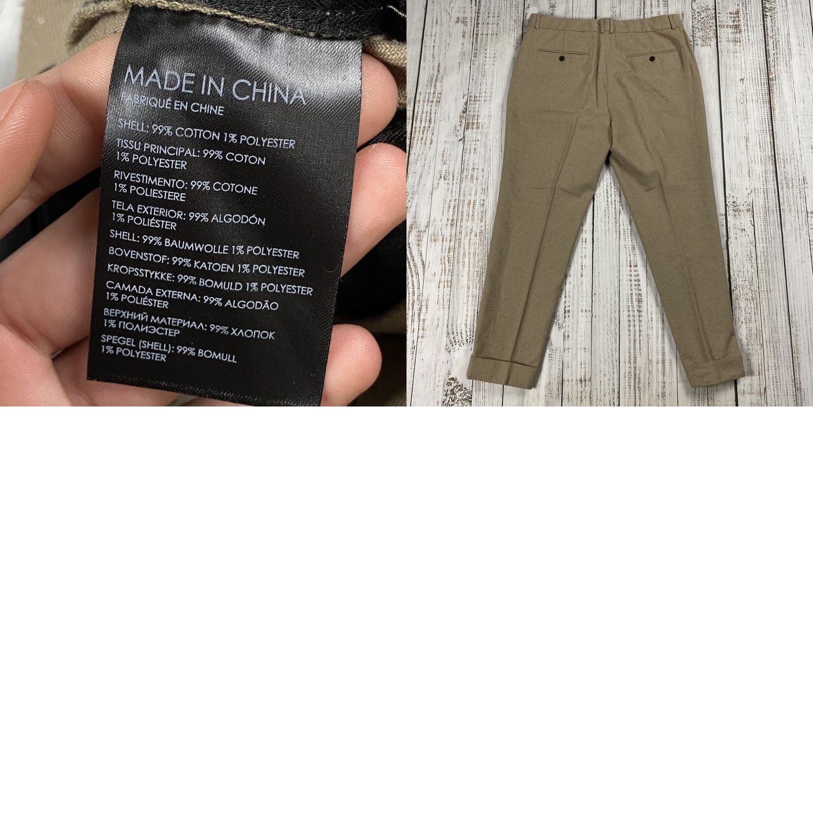 Club Monaco CLUB MONACO Drainpipe Pants 36 Beige Speckled Donegal Tweed Men’s Casual Formal Wear Size US 36 / EU 52 - 8 Thumbnail