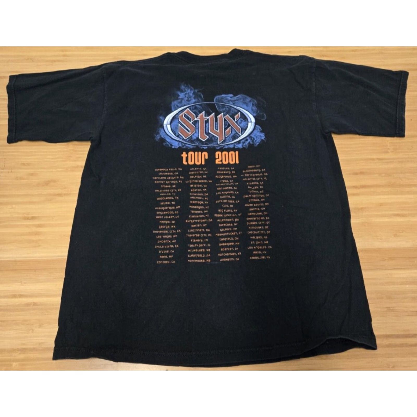 Vintage VINTAGE Styx Tour T-Shirt Black Cotton Crew Neck Short Sleeve Mens L Graphic Print 2000s Y2K Size US L / EU 52-54 / 3 - 5 Thumbnail