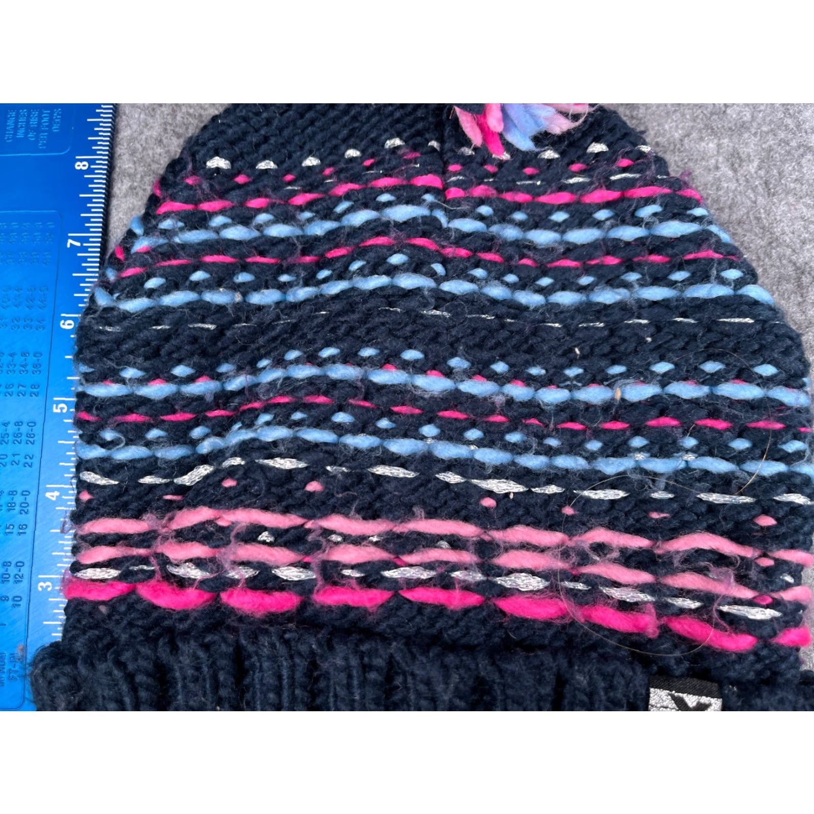 ZeroXposur ZeroXposur Beanie Toque Women L Pink Knit Acrylic Beanie Hat Womens Winter Fall Ski Outdoors Adjustable Lightweight Pattern Striped 90s? Size ONE SIZE - 3 Thumbnail