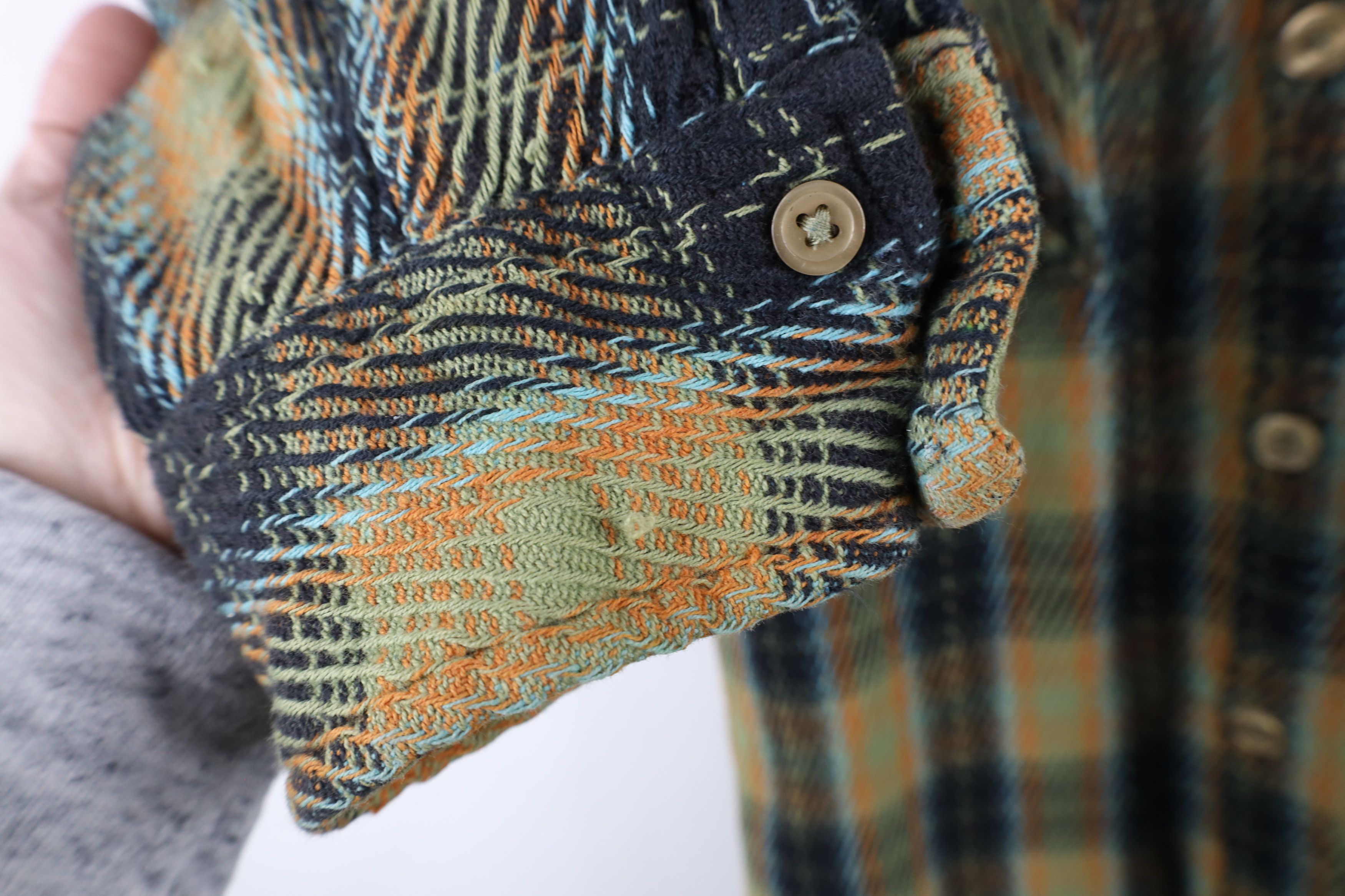 Vintage Vintage 90s Streetwear Heavy Ribbed Flannel Button Shirt Size US L / EU 52-54 / 3 - 6 Thumbnail