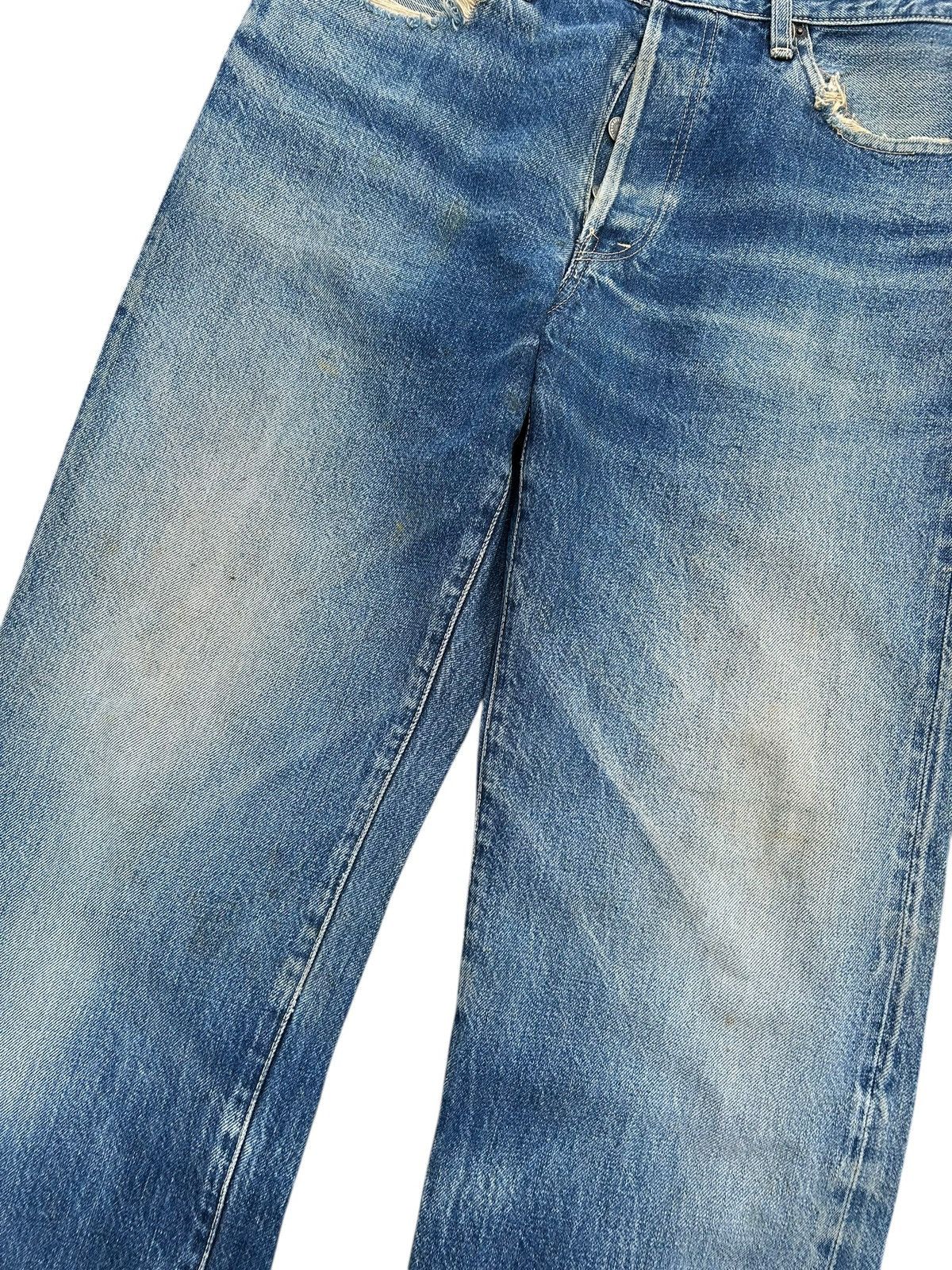 Japanese Brand × Kapital × Vintage HR.MARKET BLUE BLUE SELVEDGE Distressed Denim Jeans Size US 30 / EU 46 - 4 Thumbnail
