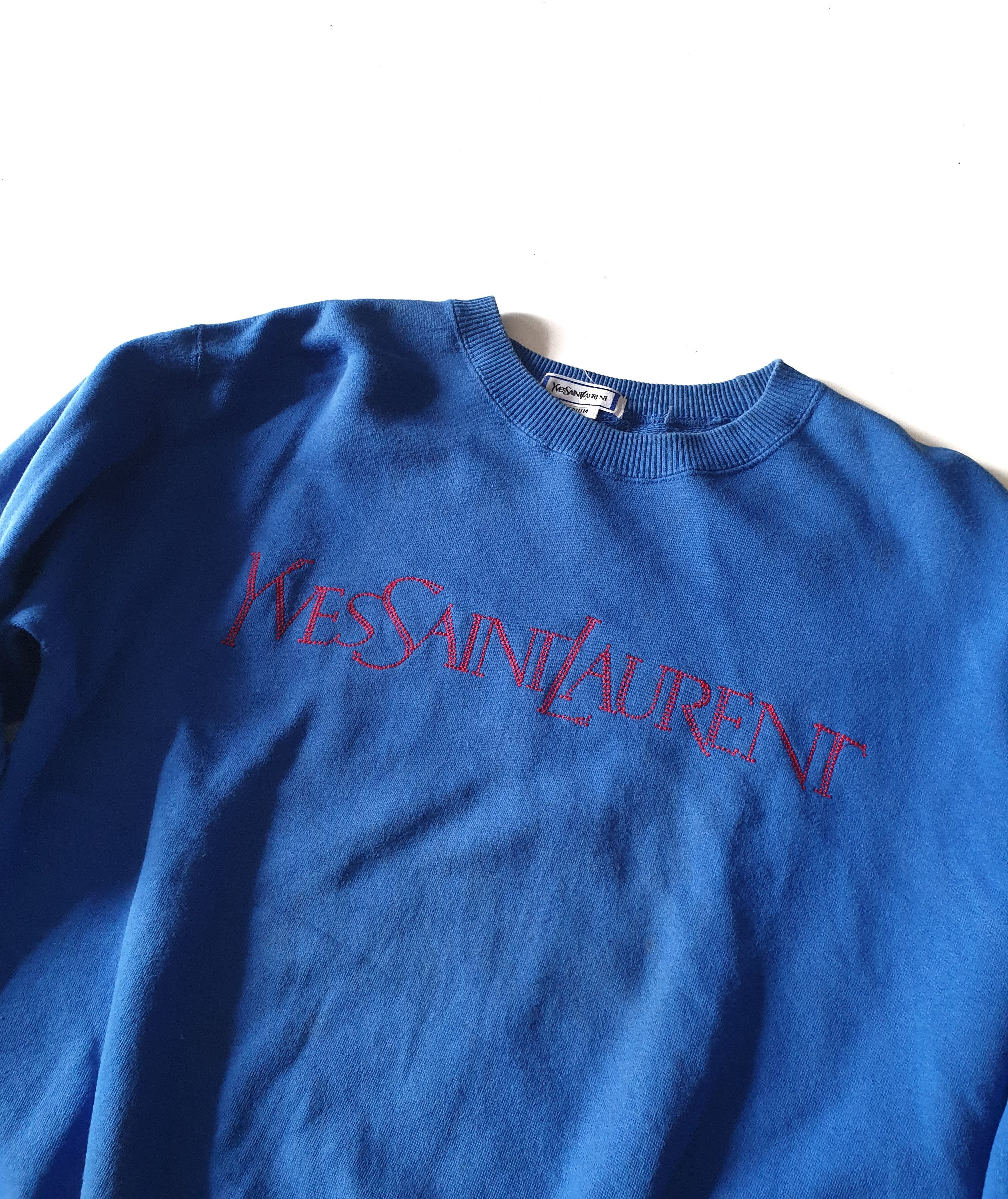 Yves Saint Laurent Vintage YSL Yves Saint Laurent Spell Out Sweatshirt Size US M / EU 48-50 / 2 - 4 Thumbnail