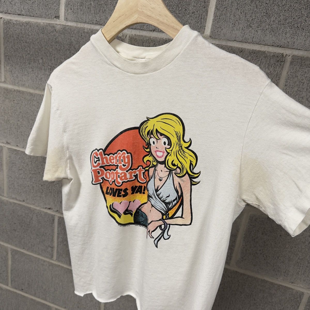 Vintage 80s Thrashed Faded Cherry Poptart Shirt ERD Grunge Pornstar Size US S / EU 44-46 / 1 - 4 Thumbnail