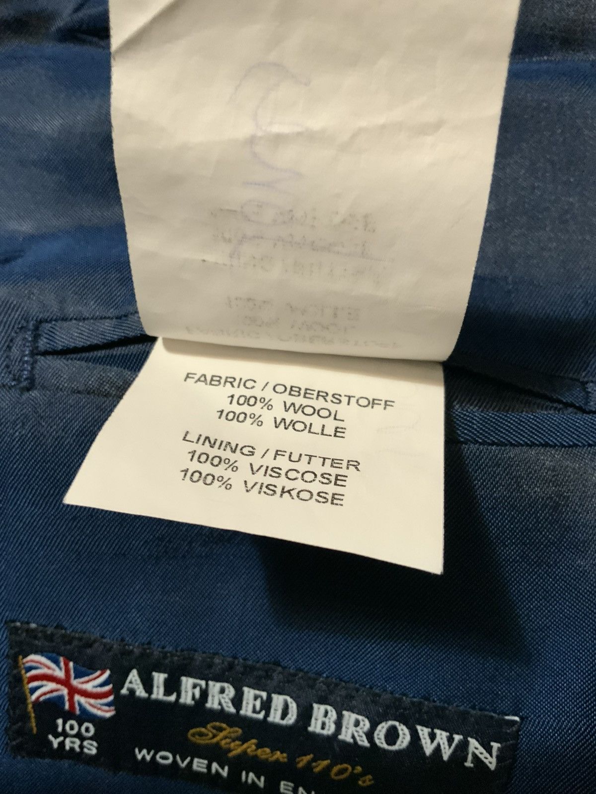 Designer Oliver Wicks 100 Year Wool Double Breasted Blazer Jacket Size 52R - 5 Thumbnail