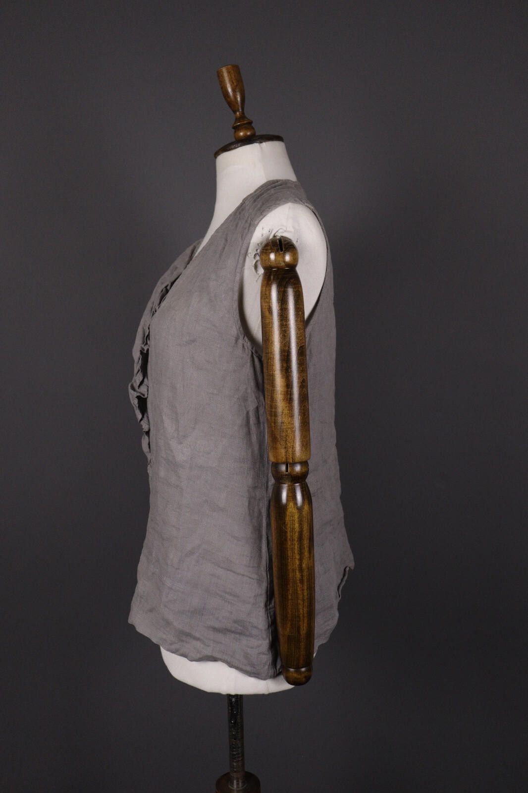 Other Elemente Clemente Gray Linen Designer Tank Top Shirt Size 2 Size M / US 6-8 / IT 42-44 - 4 Thumbnail