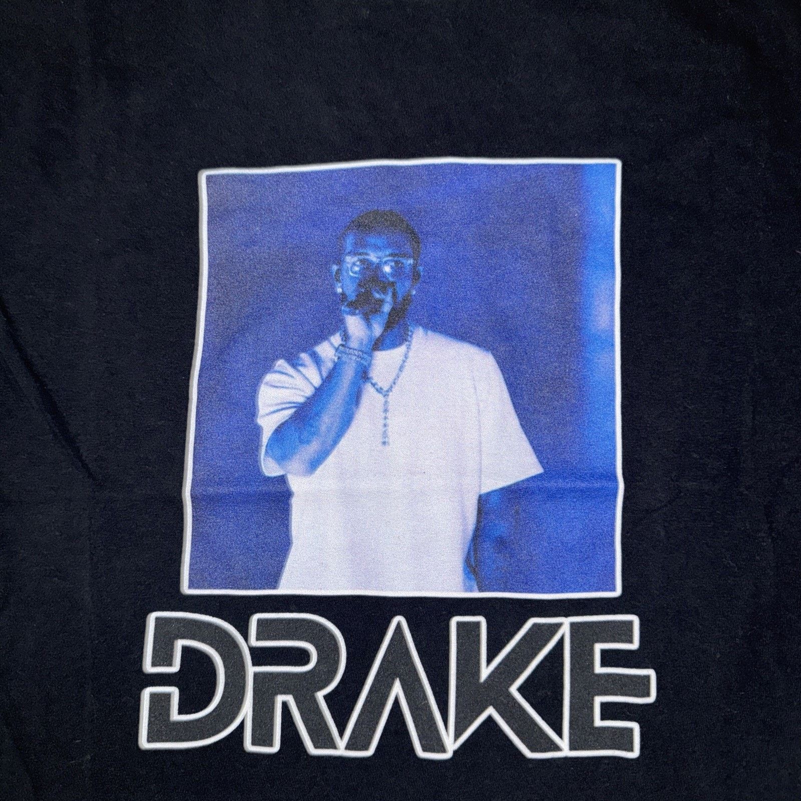 Band Tees × Rap Tees Drake Photograph T-Shirt Black Medium 21x24 Rap Tee Graphic Size US M / EU 48-50 / 2 - 2 Thumbnail